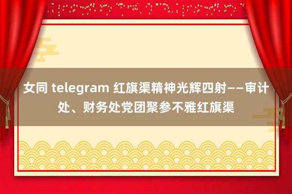 女同 telegram 红旗渠精神光辉四射――审计处、财务处党团聚参不雅红旗渠