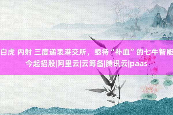 白虎 内射 三度递表港交所，亟待“补血”的七牛智能今起招股|阿里云|云筹备|腾讯云|paas