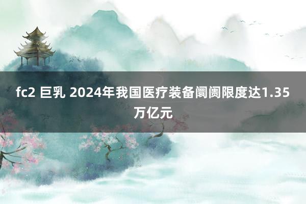 fc2 巨乳 2024年我国医疗装备阛阓限度达1.35万亿元